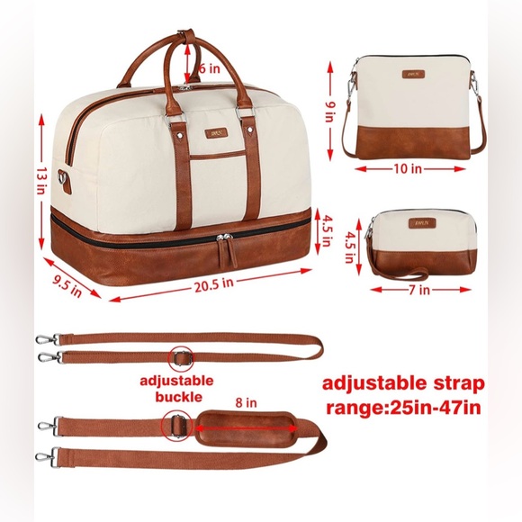 IBFUN 3 Pc Weekender Bag Set - Picture 8 of 9